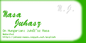 masa juhasz business card